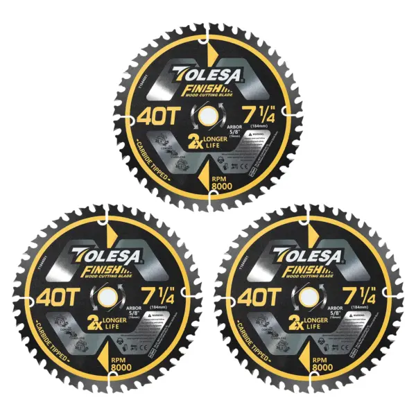 7-1/4 Inch Circular Saw Blades Set of 3 - Image 8