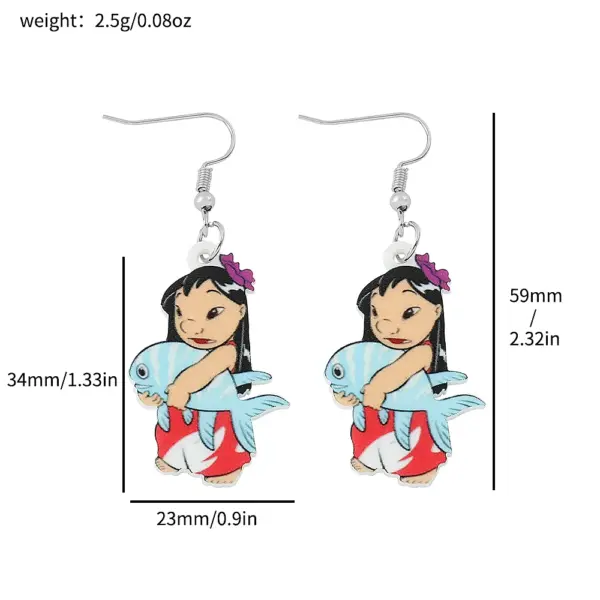 Lilo and Stitch Acrylic Drop Earrings - Image 13
