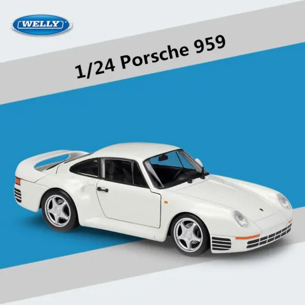 WELLY 1:24 Porsche 959 Diecast Car Model - Image 7