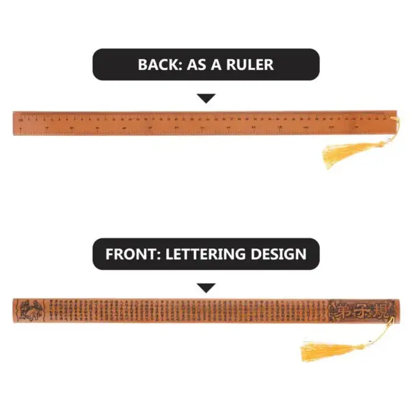 Bamboo Wood Ruler for School and Crafts - Image 4