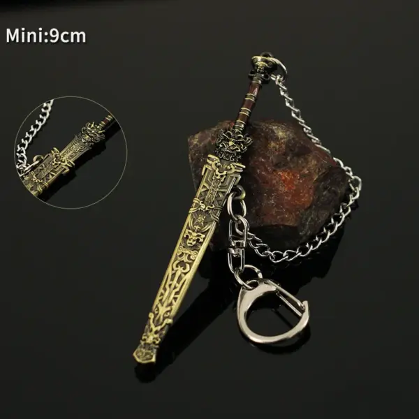China Ancient Sword Keychain Mini Metal Katana - Image 2