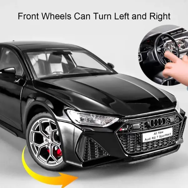 1:24 Scale RS7 Sportback A8 Diecast Model Car - Image 5