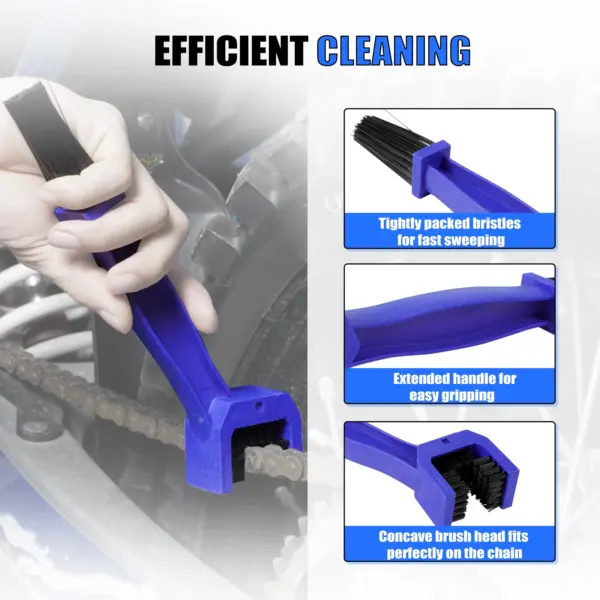 Motorcycle Chain Cleaning Brush Tool for Various Brands - Image 3