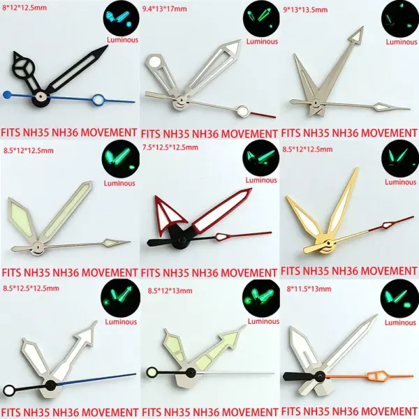 Green Luminous Watch Hands for NH35 NH36 - Image 3