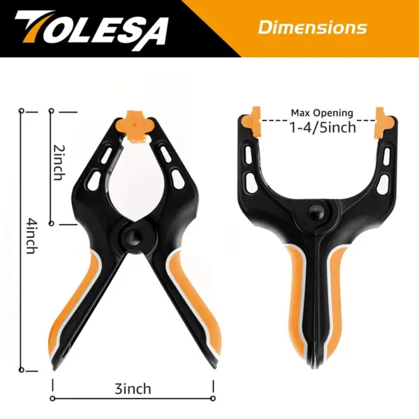 TOLESA 4 Inch Heavy Duty Spring Clamps Set - Image 3