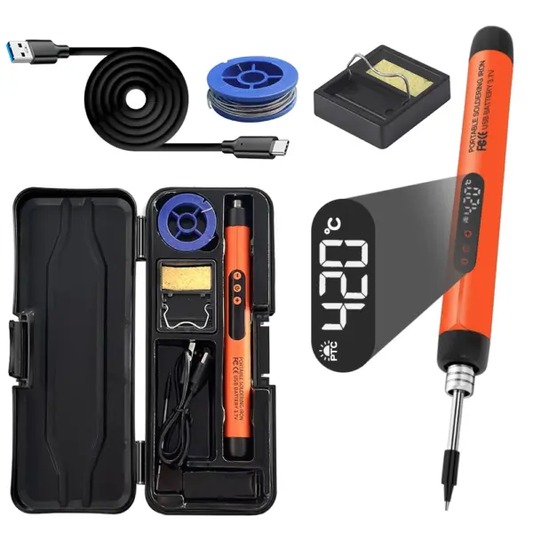 Portable USB Soldering Iron Set Adjustable Temp - Image 8