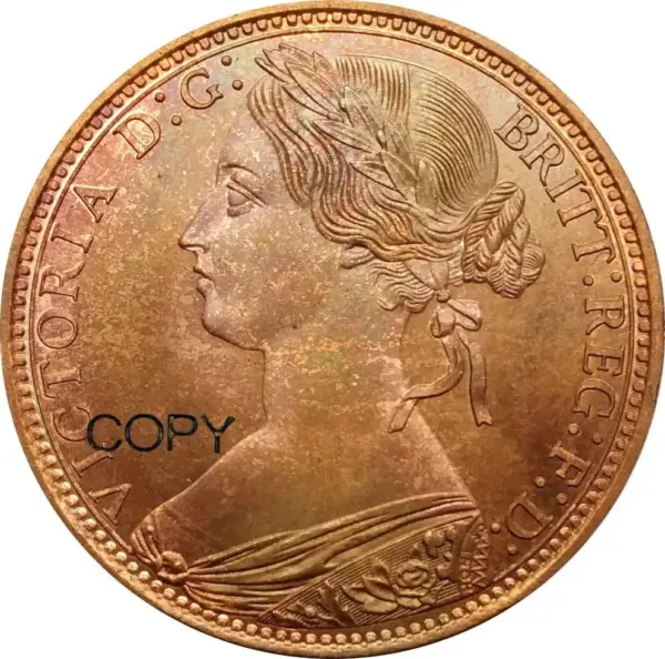 Great Britain 1881 One Penny Replica Coin - Image 2
