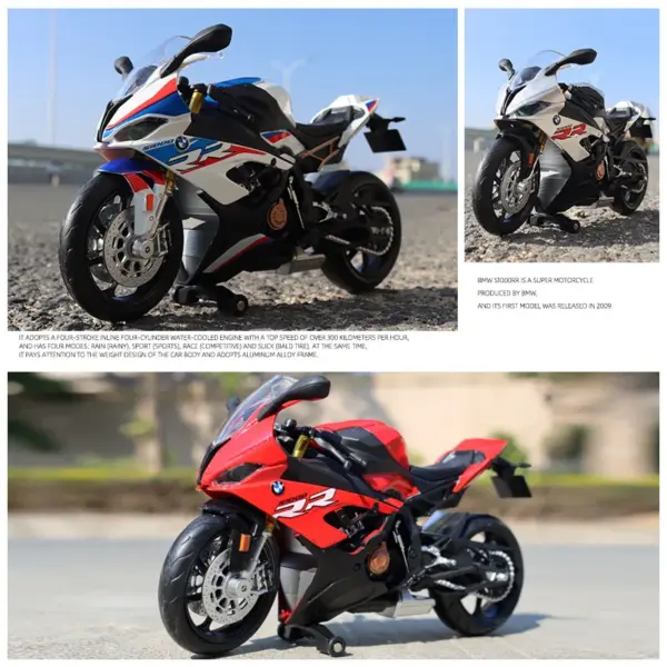 1:12 BMW S1000RR Diecast Motorcycle Model - Image 5