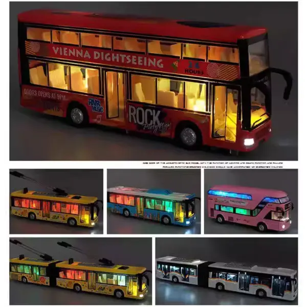 Alloy 1/36 Scale Double-Deck Bus Model - Image 4