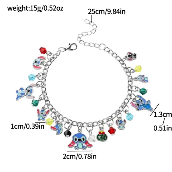 Stitch Silver Plated Charm Bracelet for Women - Image 4