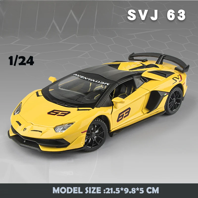 1/24 Lambor Aventador SVJ 63 Diecast Model Car 7 1/24 Lambor Aventador SVJ 63 Diecast Model Car - Image 7