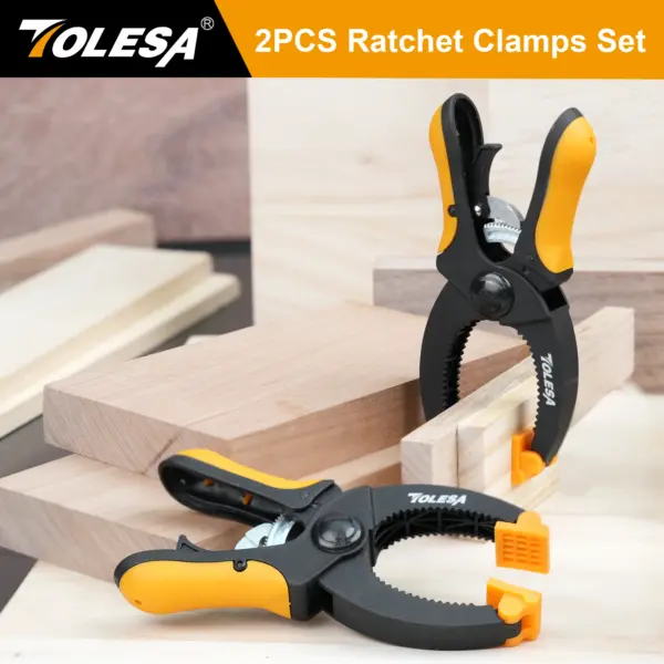 TOLESA 5-Inch Ratcheting Hand Clamps 2PCS - Image 6