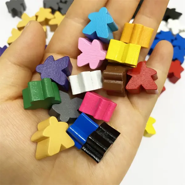100PCS 16mm Wooden Meeples for Tabletop Games - Image 4