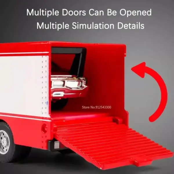 1:64 Diecast Alloy Trailer Model Toy Car - Image 3