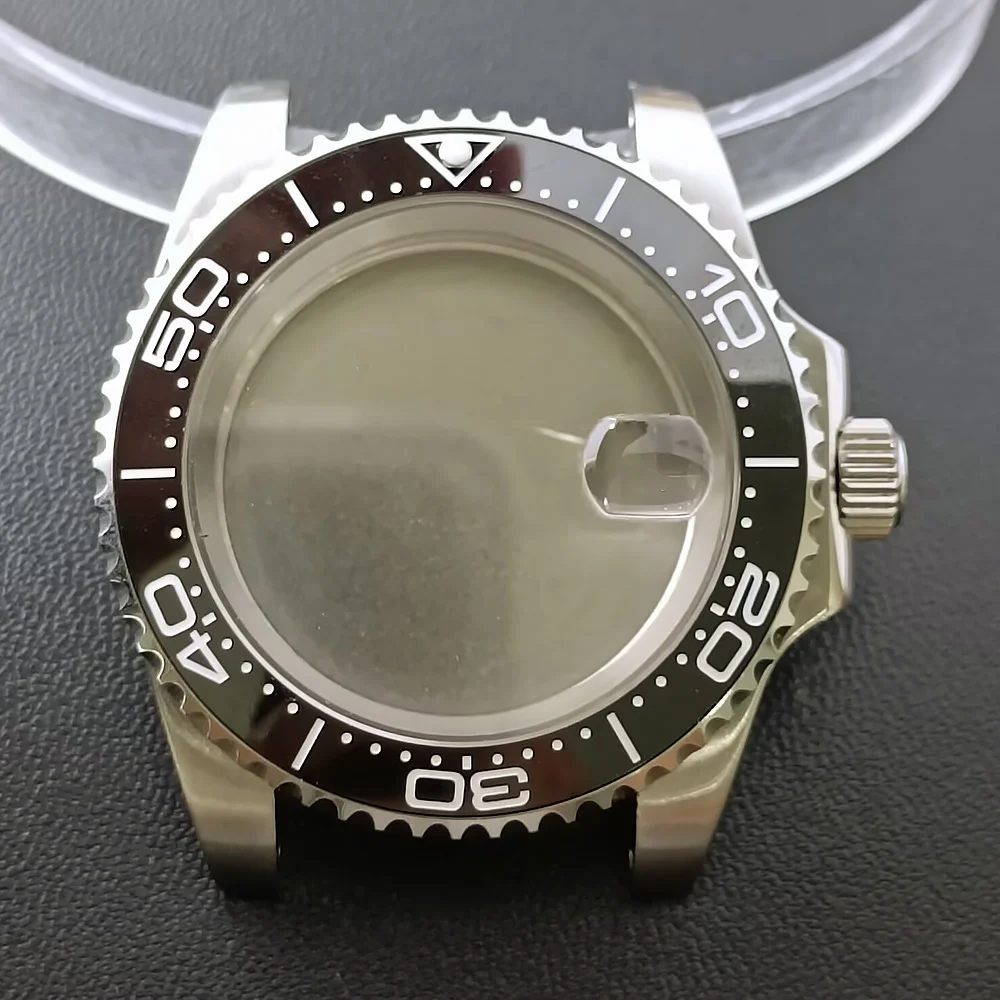 NH35 GMT Steel Watch Case 40.5mm Silver 100 NH35 GMT Steel Watch Case 40.5mm Silver - Image 100