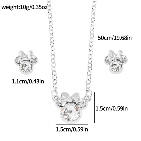 Disney Minnie Pendant Necklace and Earrings Set - Image 2