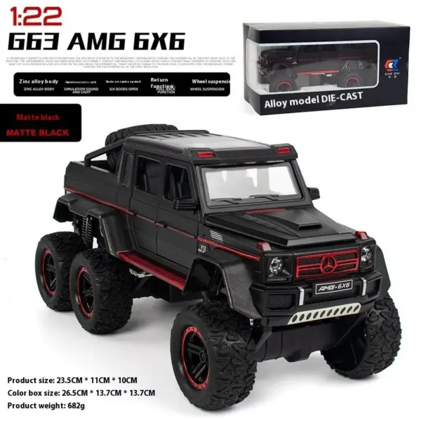 1:22 Mercedes Benz AMG G63 Diecast Model - Image 11