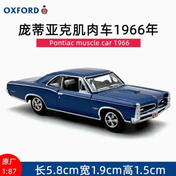 1966 Pontiac Muscle Car Diecast Model 1:87 - Image 7