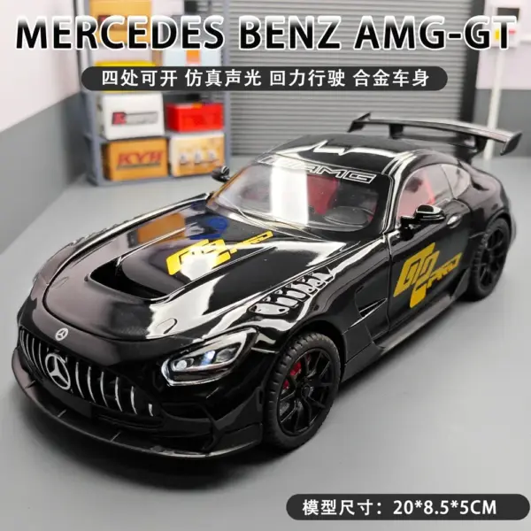 1:24 Mercedes-Benz AMG-GT Diecast Model Car - Image 9