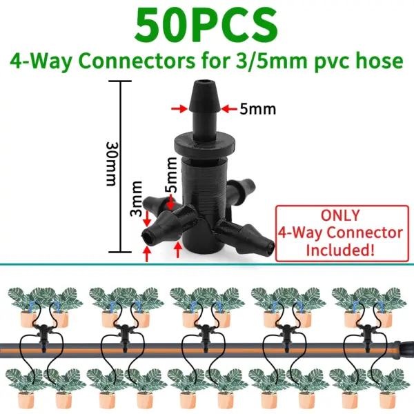 20PCS 3/5mm Hose Connectors for Drip Irrigation - Image 3
