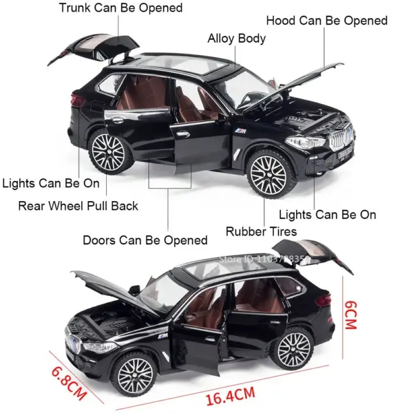 1:32 M8 Alloy Diecast Mini SUV Model Car - Image 6