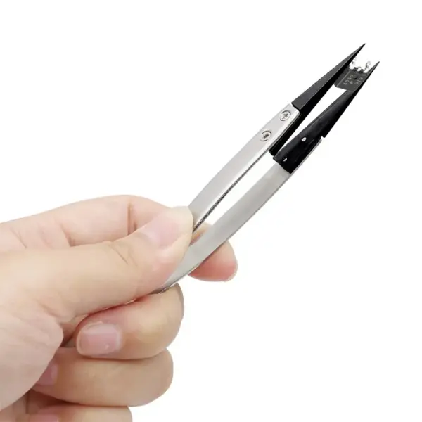 ESD Tweezers with Replaceable Tips and Steel Body - Image 6