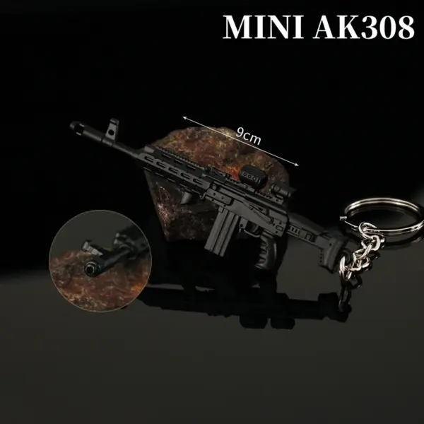 Mini Metal Gun Keychain for Collectors - Image 14