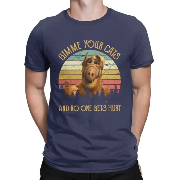 Vintage Gimme Your Cats Alf TV T-Shirt for Men - Image 13