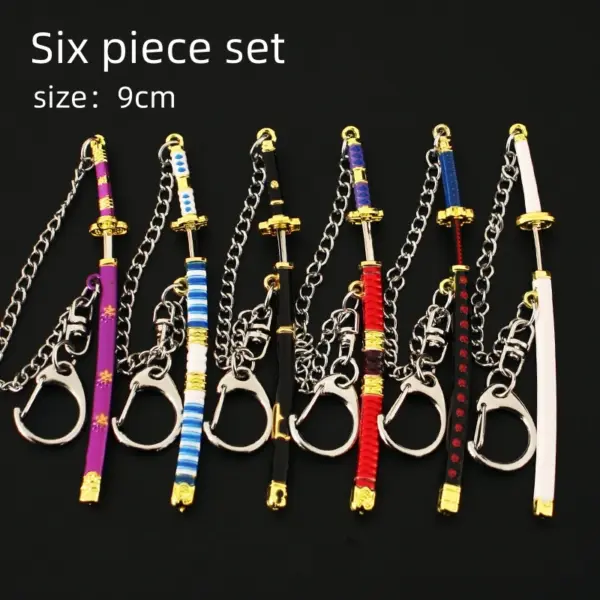 Roronoa Zoro Mini Keychain 9cm Metal Sword - Image 23