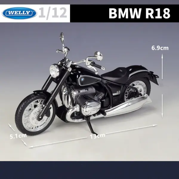 WELLY 1/18 BMW R18 Diecast Motorcycle Model - Image 3