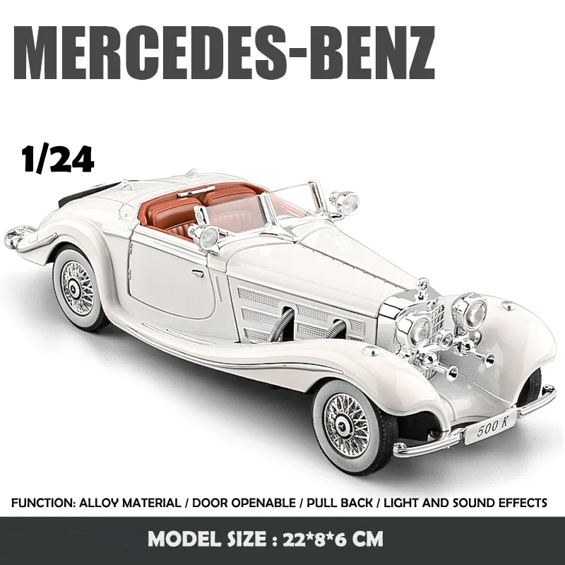 Vintage 1/24 Scale Benz 500K Model Car 14 Vintage 1/24 Scale Benz 500K Model Car - Image 14