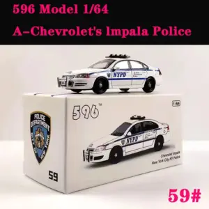 1/64 Scale Chevrolet Impala Police Model Car 14 S89be8325d663416ea5b2a740b99d24a41