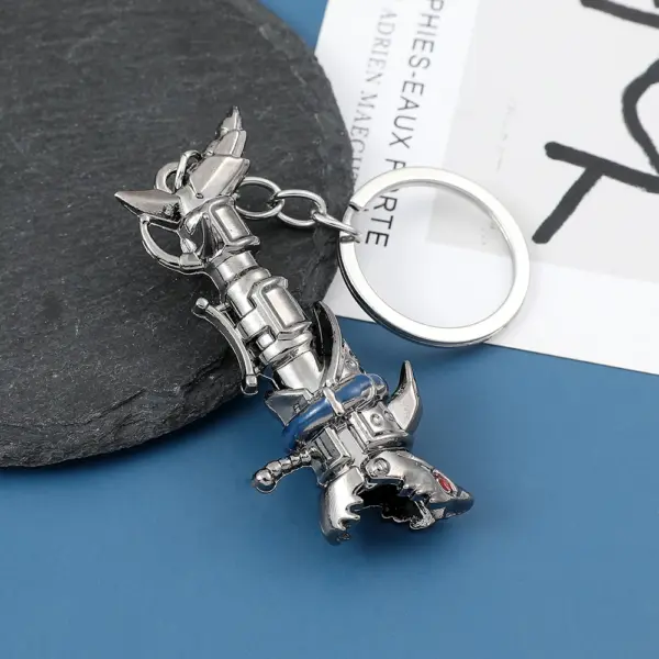 Robotic Shark Jinx Cannon Metal Keychain - Image 2