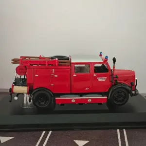 1950 Mercedes Benz Die-Cast Fire Truck Model 7 S8a5b08f10ee140268b2e81a0775337d6P