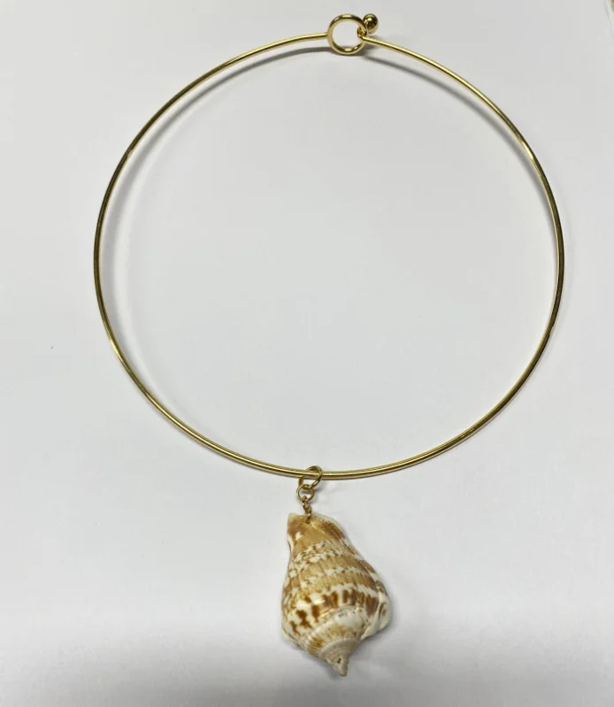 Gold Stainless Steel Shell Pendant Necklace 21 Gold Stainless Steel Shell Pendant Necklace - Image 21