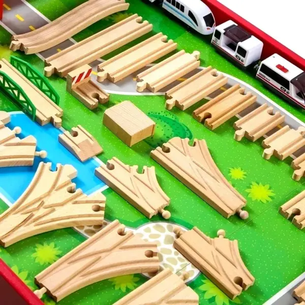 Wooden Train Track Accessories for Railway Fun - Image 3