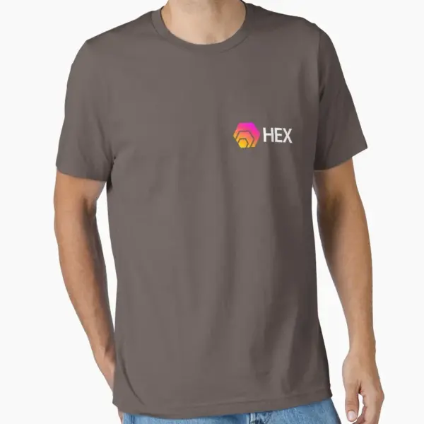 HEX Crypto Logo Cotton T-Shirt for Men - Image 9