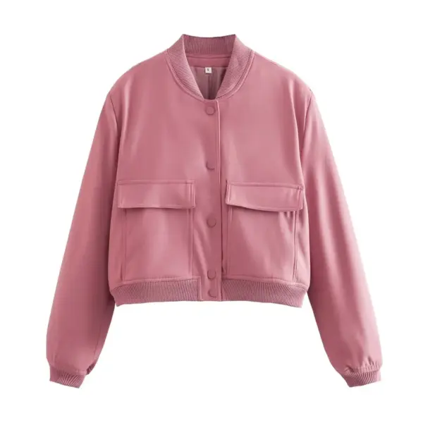 Willshela Women's V-Neck Bomber Jacket - Image 8