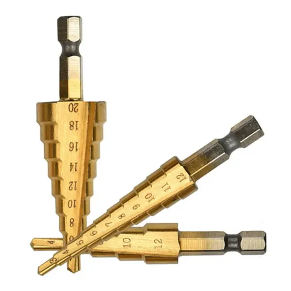Titanium Coated Hex Step Drill Bit Set - Image 6