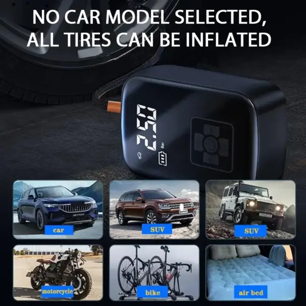 Portable Wireless Car Inflation Pump with Display - Image 4