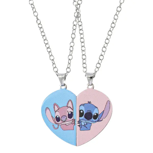 Disney Stitch Heart Necklace for Couples - Image 16