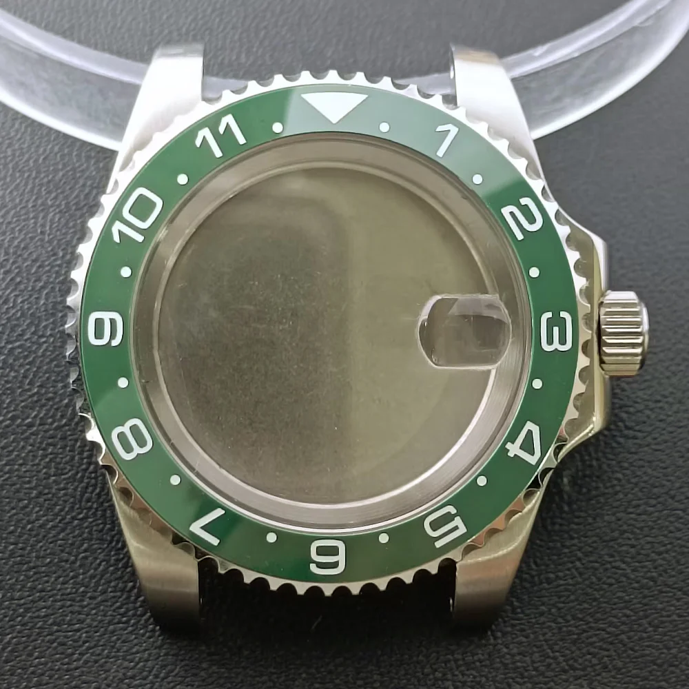 NH35 GMT Steel Watch Case 40.5mm Silver 119 NH35 GMT Steel Watch Case 40.5mm Silver - Image 119