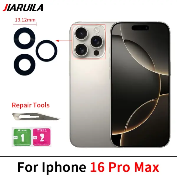 Rear Camera Glass Lens for iPhone 16 Pro Max and Plus - Image 5