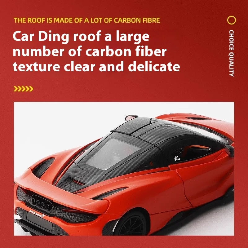 1:24 McLaren 765LT Diecast Metal Car Model 5 1:24 McLaren 765LT Diecast Metal Car Model - Image 5