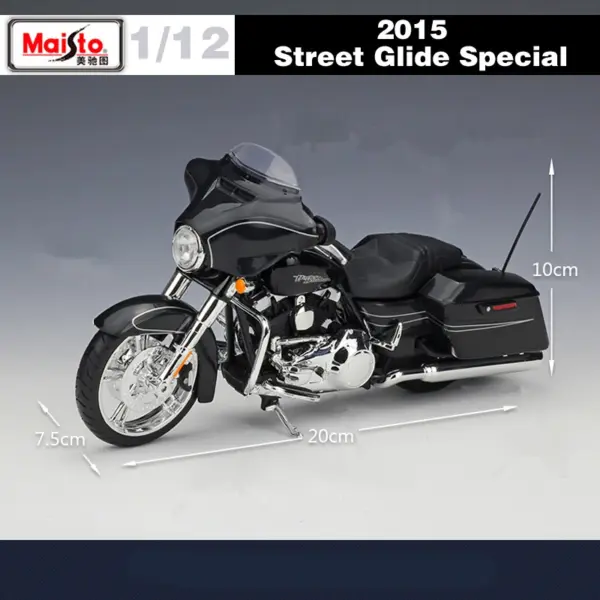Maisto 1:12 Harley-Davidson Diecast Motorcycle Model - Image 4