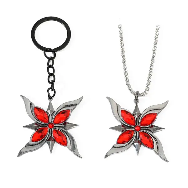 Genshin Impact Arlecchino Cosplay Keychain