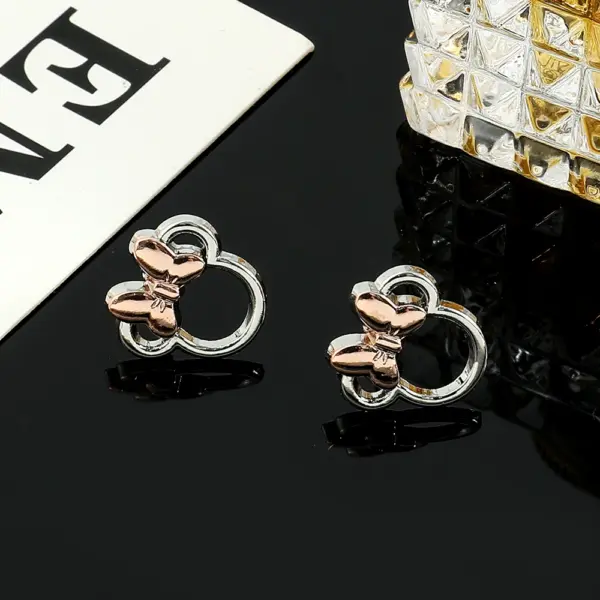 Mickey Mouse Bowknot Stud Earrings