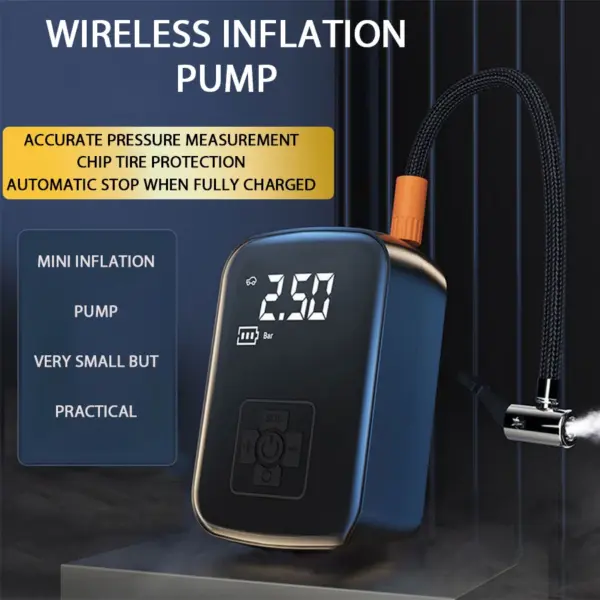 Portable Wireless Car Inflation Pump with Display - Image 2