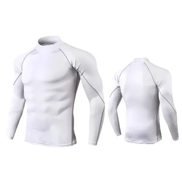 Men's Compression Long Sleeve Turtleneck Shirt - Image 4