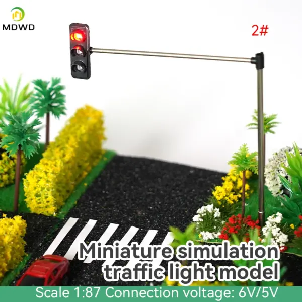 2PCS HO Scale Model Traffic Lights Set - Image 3